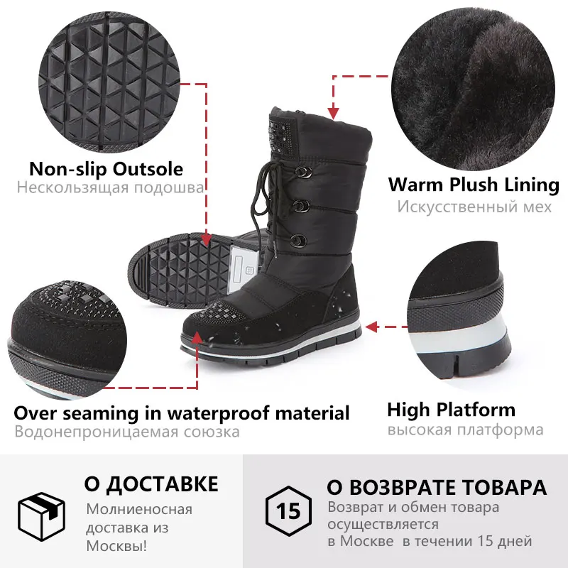 GOGC сапоги женские; женские сапоги на зиму; Женская обувь на платформе; водонепроницаемые сапоги женские; сапоги женские зимние; ботильоны женские; зимняя обувь женская; батильоны женские G9815