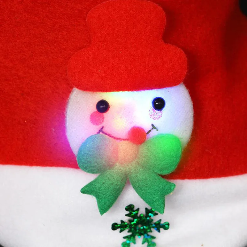 

2020 New Year LED Glow Christmas Hat Beanie Light Up Illuminate Warm Hat For Kids Adults New Year Christmas Decor Party Cap Gift