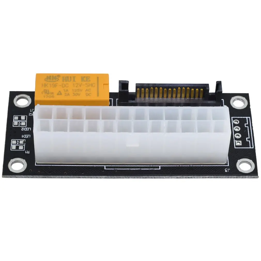 Черный двойной блок питания адаптер синхронизации Add2psu ATX 24Pin к 4pin Molex синхронный