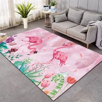 Fashion Flamingo Tropical Leaf Leaves 3D Printed Carpet Bedroom Large Area Rug Non-slip For Living Room Home 06