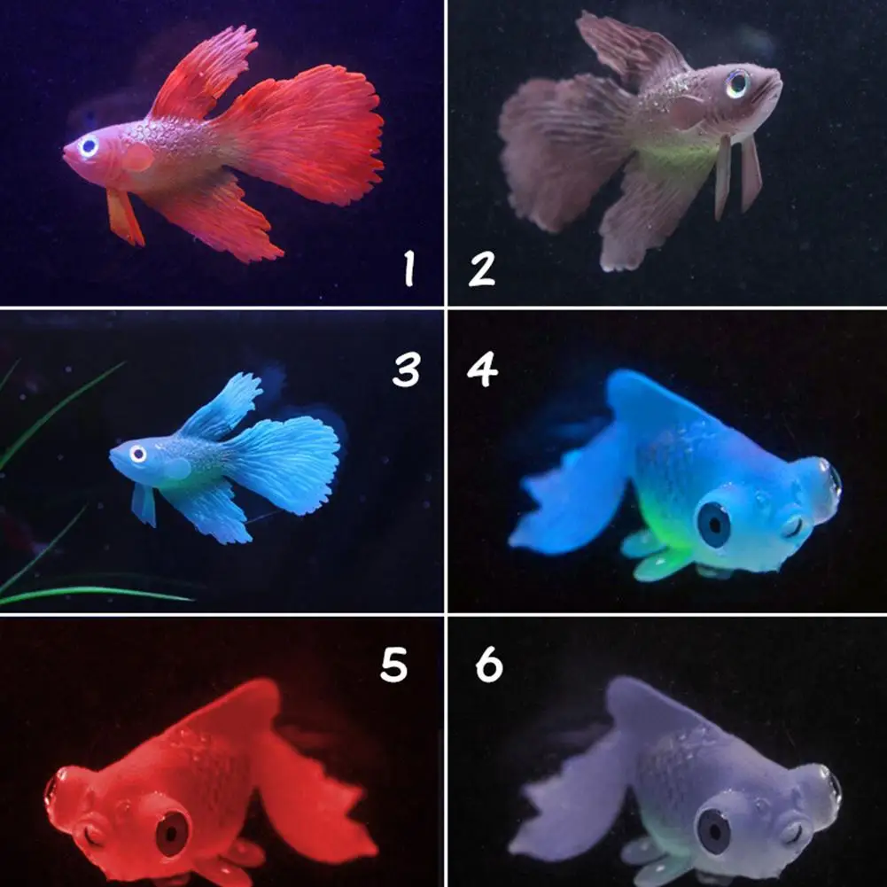 Aquarium Decoration Artificial Luminous Fish Tank Landscaping Nightlight Simulating Silicone Fake Ornaments Home Decor | Дом и сад
