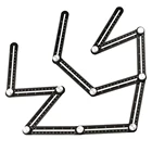 12-сторонние складные линейки для мощения пола, отверстие для плитки, локатор, универсальная перфорация, многоугольный складной измерительный инструмент