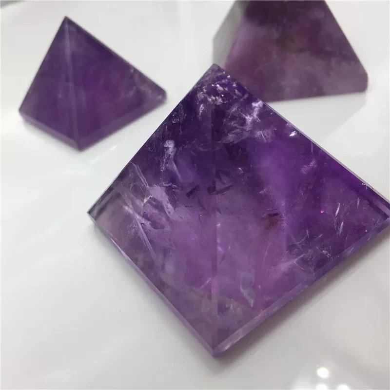 

1PC Super beautiful natural crystal Amethyst Mineral pyramid Can be used for home decoration DIY gifts and meditation