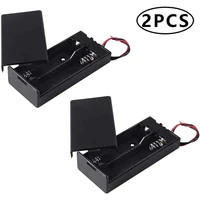 2pcs18650 battery storage case 2 slots x 3 7v for 2x18650 batteries holder box container with onoff leads and switch