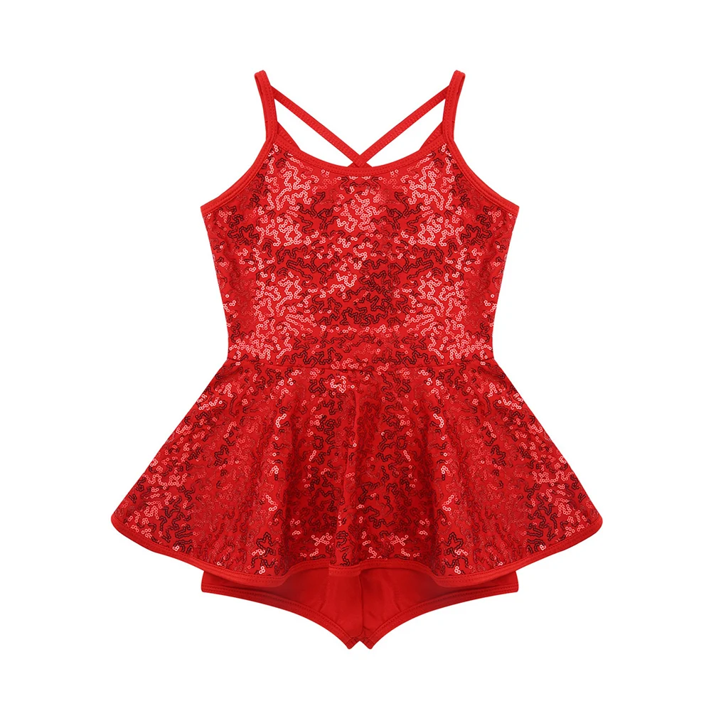 ChicTry/детское балетное платье пачка с блестящими блестками без рукавов для