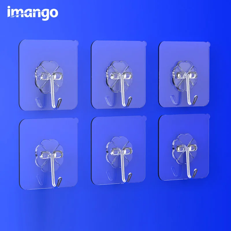 6 шт./кор. паста крюк всасывания древесины/Стекло Крючки вешалка настенная