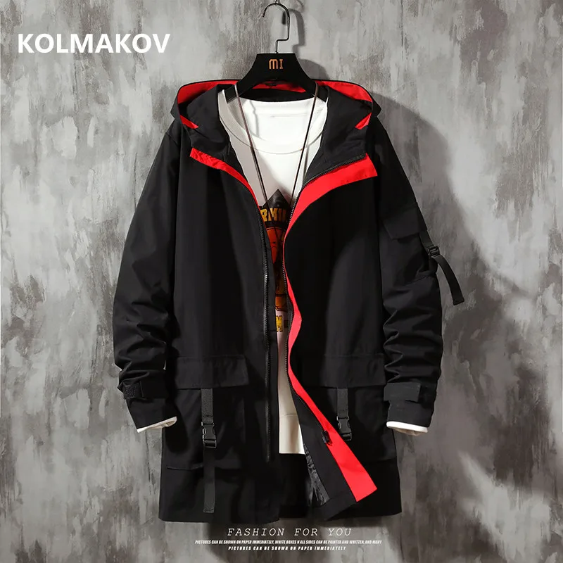 

Новое поступление 2022, весеннее мужское высококачественное повседневное пальто, повседневные Модные мужские куртки с капюшоном, большого размера