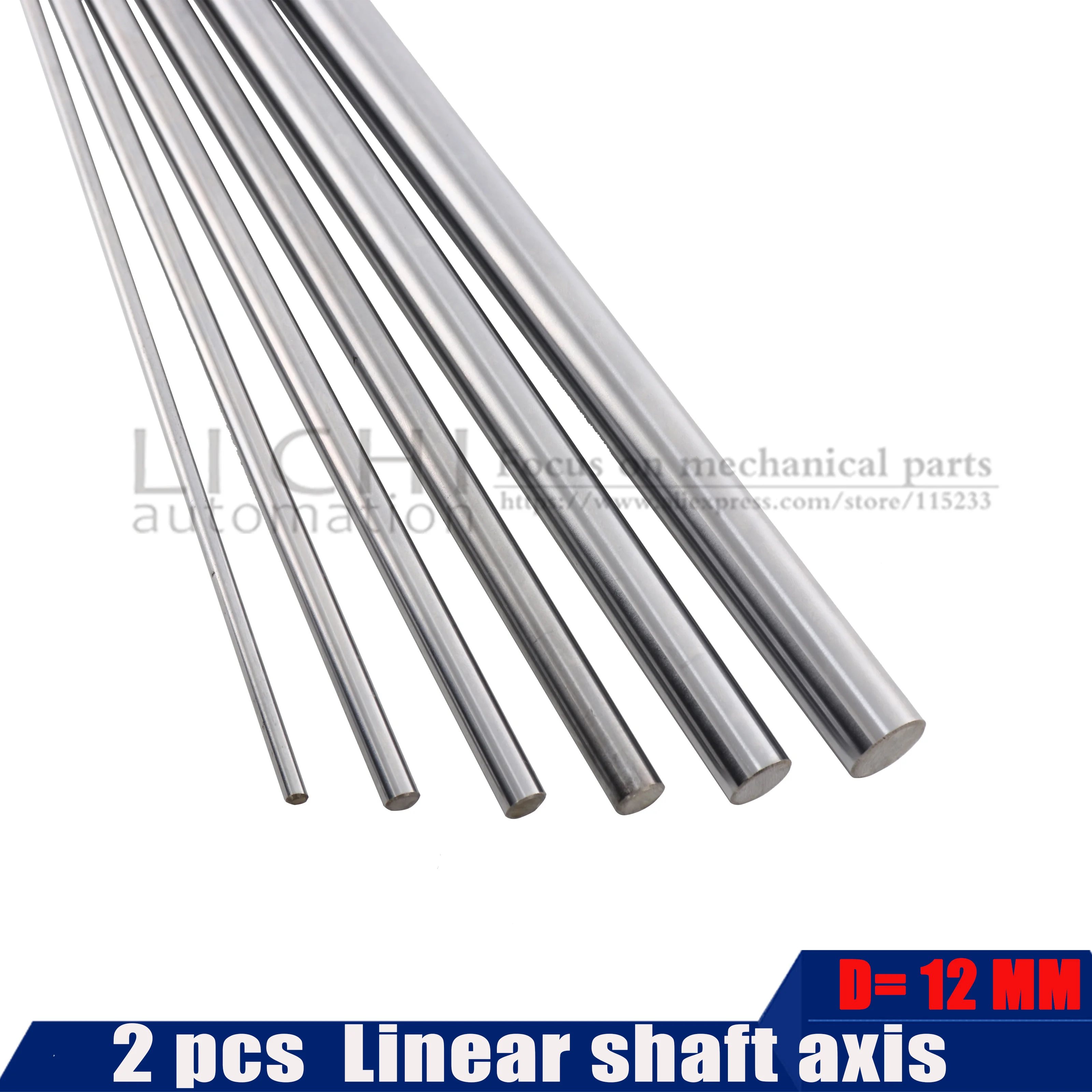 Бесплатная доставка линейный вал 3d принтер 2 шт. 12 мм Гильза цилиндра рельса с