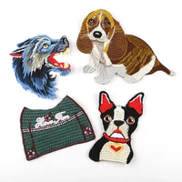 10pcslot luxury embroidery patch letter clothing decoration accessory animal wolf dog pet mat bag diy iron heat applique