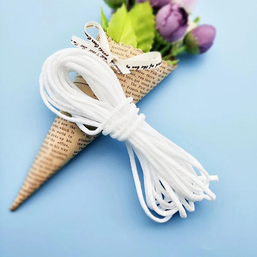 100 м маска эластичная веревка DIY Маски эластичные полосы круглые белые ушные