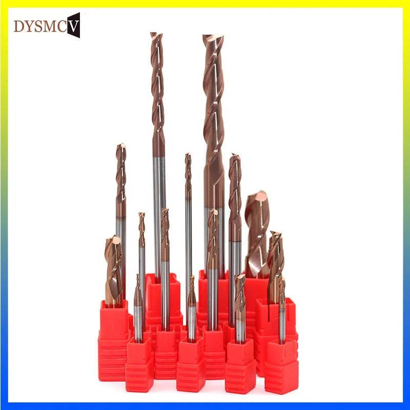 

HRC60 2blade3mm4mm5mm6mm8mm10mm2mm ЧПУ сплав Карбид Фрезерный вольфрамовый стальной Фрезерный резак Концевая фреза 2 слота Карбидное покрытие