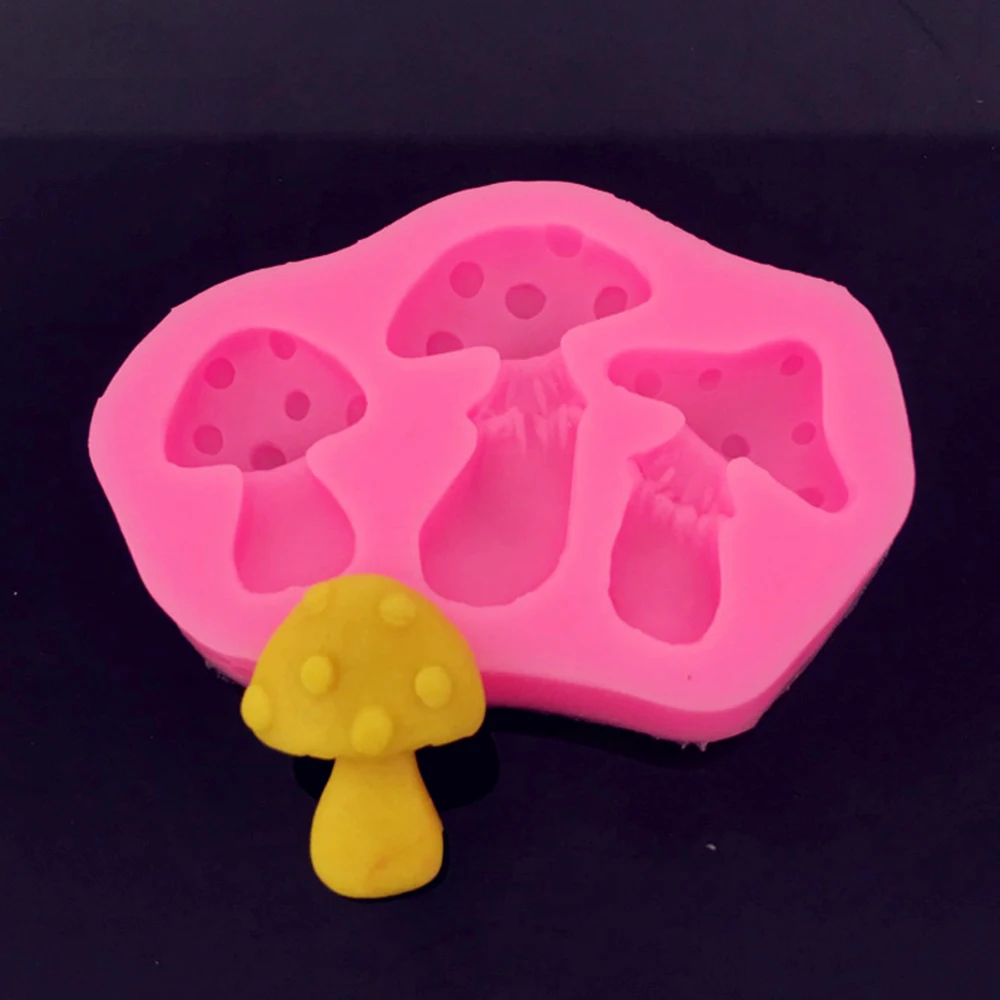 3D DIY силиконовые помадные формы для грибов кекс сахарное ремесло цветение торта
