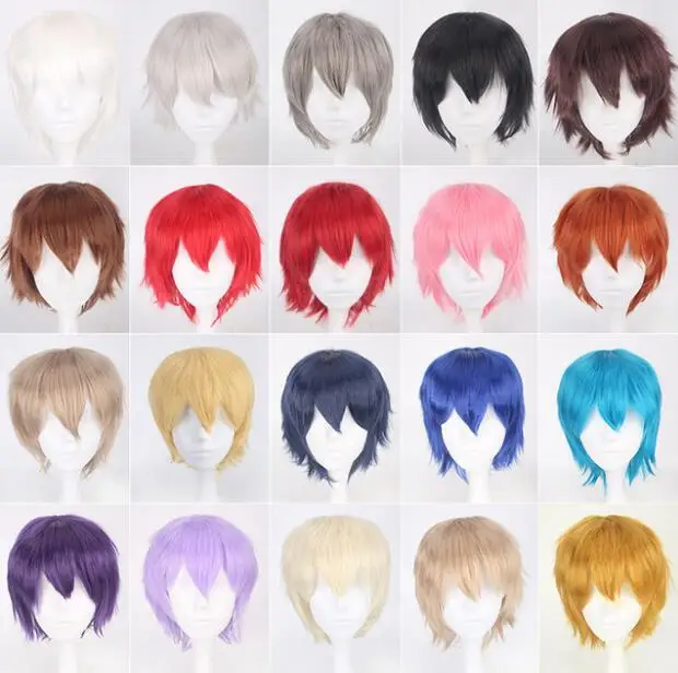 

30CM 20 Colour Game Persona 5 Kurusu Akira Short Wig Cosplay Costume Heat Resistant Synthetic Hair Joker Amamiya Ren Men Wigs