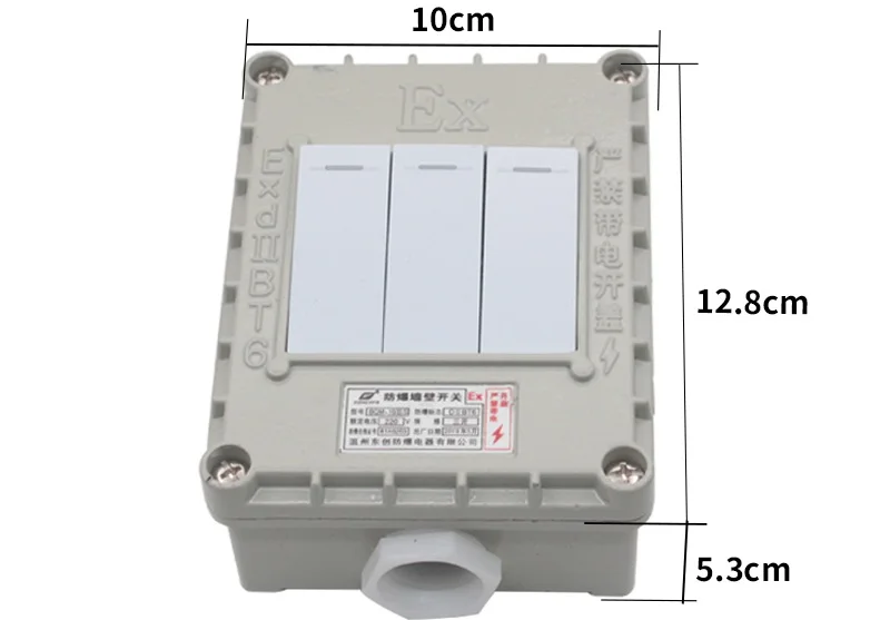 Взрывозащищенный настенный выключатель 220 В 10 а с одним управлением |