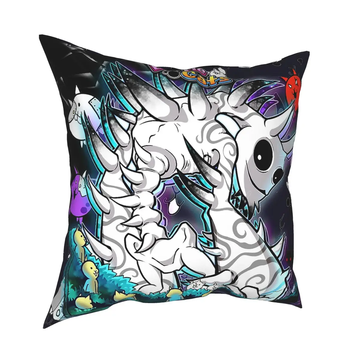 

Battle Cats Throw Pillow Cover Polyester Cushions for Sofa 80s Cartoon Novelty Pillowcover Home Decor