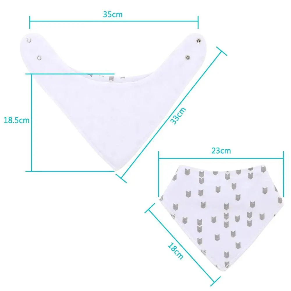 Baby Bandana Drool Bibs 10 Pack Extra Soft 100% Cotton and Fleece Super Absorbent Teething For Unisex | Детская одежда и обувь