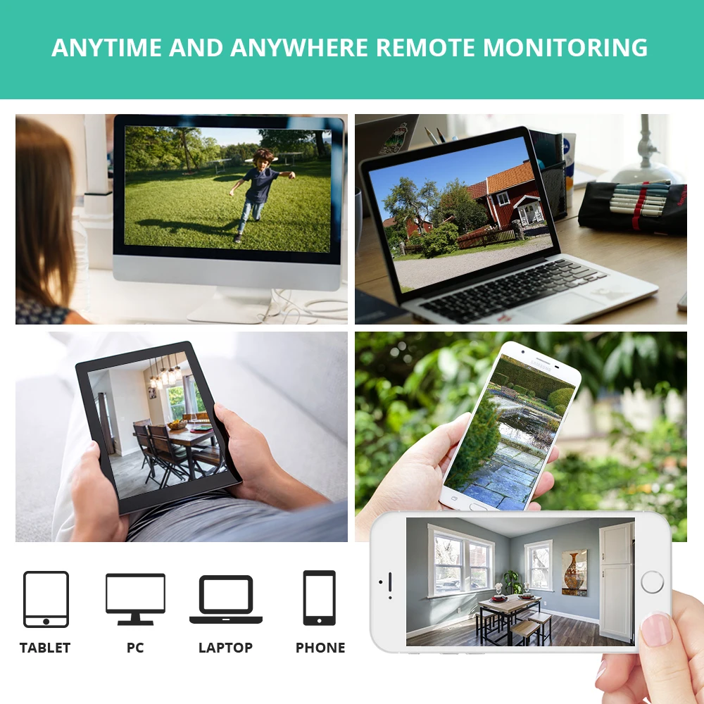 DEFEWAY беспроводная wifi камера с аудио 4CH 1080P HD NVR H.265+ домашний комплект видеонаблюдения 2.0MP 4 шт. wifi камера s без HDD