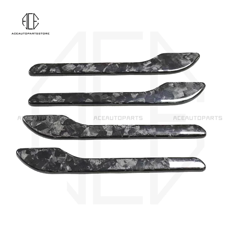 

4Pcs For Tesla Model 3/Y 2017-2021 Car Door Real Carbon Fiber Handle Cover Car Accessories