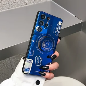 the retro camera is suitable for samsung s21ultra s20fe s10 plus phone case cool blu ray note20 10 ring bracket soft a42 case free global shipping