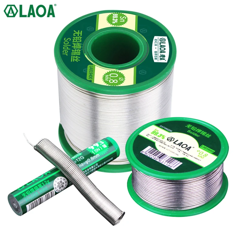 Laoa Active Lead-free Solder Wire 0.8mm Electric Soldering Iron With Rosin Core Tin 99.3% Containing High-purity Tin