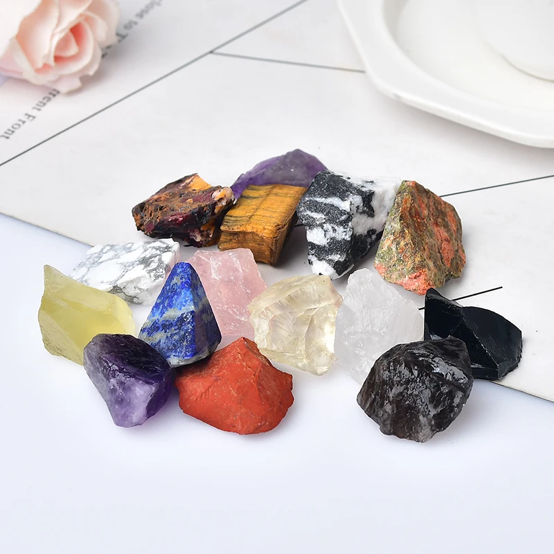 

Natural Raw Crystal Quartz Ore Minerals Specimen Amethyst Colourful Irregular Shape Rough Rock Stone Reiki Healing Stone