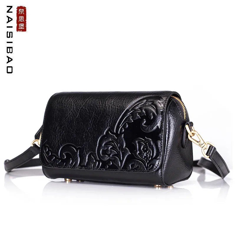 NAiSIBAO 2019 новая женская сумка из натуральной кожи высокого качества воловьей с