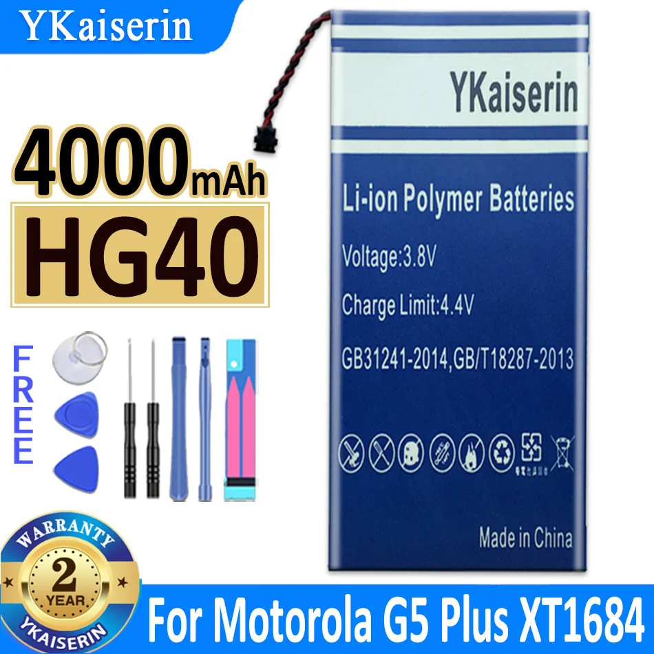 

Аккумулятор ykaisin HG40 на 4000 мАч для Motorola Moto G5 Plus G5Plus XT1684 XT1685 XT1687 XT1681 HG 40