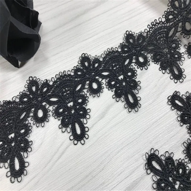 Гипюровое кружево из химического полиэстера вышитые кружева отделка Золотая