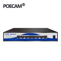 8 port 10100mbps poe switch 4port powered by 4 ports uplink computer office wireless ap ip camera network remote equipment