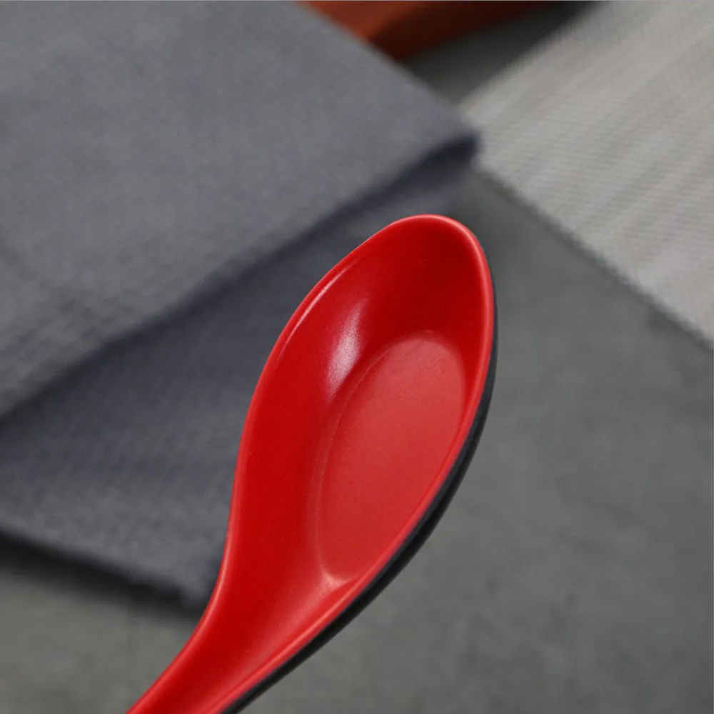 Пищевая пластиковая ложка для супа домашняя столовая посуда с длинной ручкой