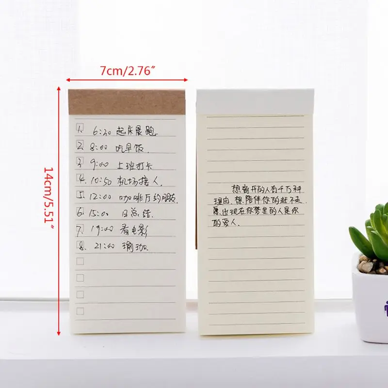 

5pcs Pocket Kraft Paper Memo Pad Notepad Message Notes To Do List Checklist Gift