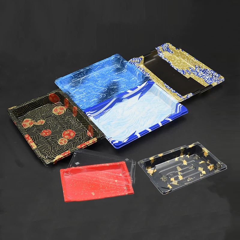 50 упаковок одноразовые контейнеры для суши тарелка торта с крышкой коробка