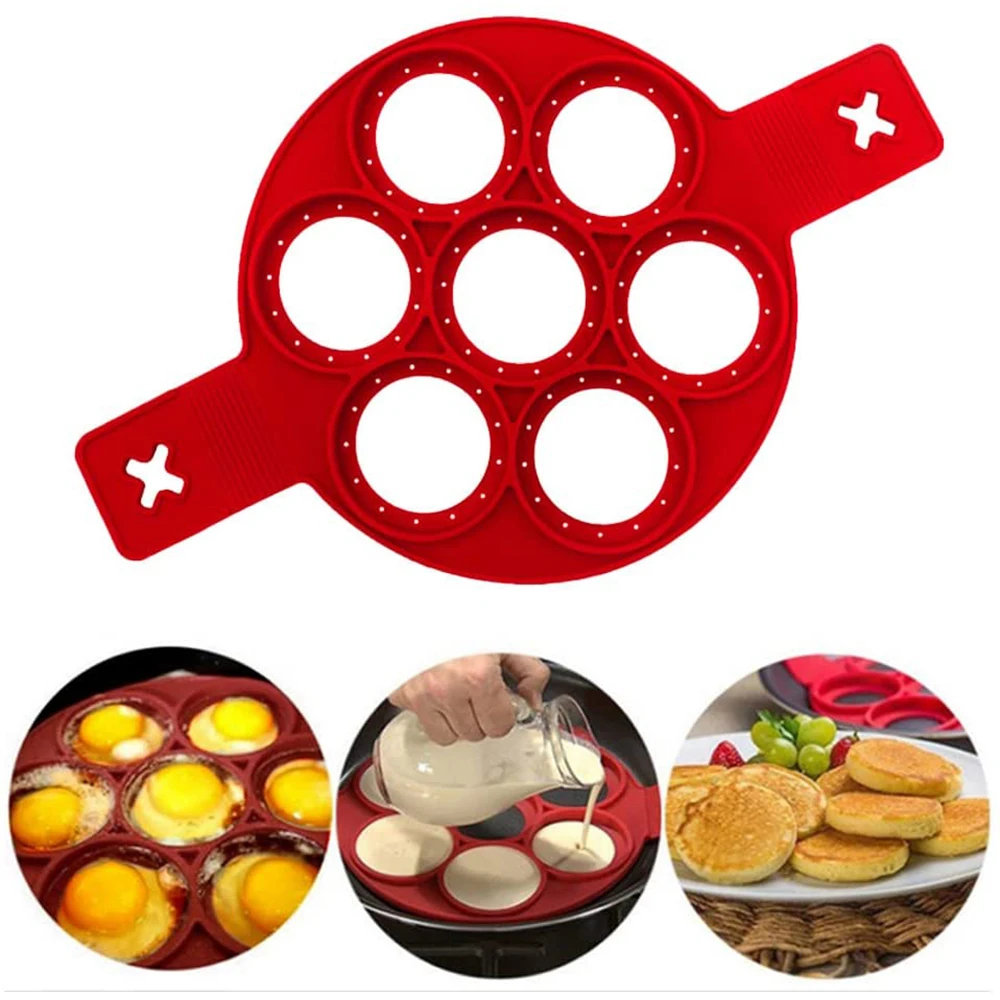 

Силиконовая флип-плита, антипригарная блинница, форма для укусов яиц, фритюрница, кольца для готовки яиц