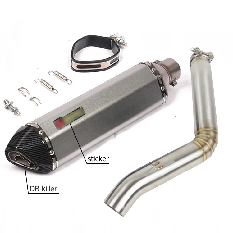 TRK502 скольжения на мотоцикл модифицированный глушитель из нержавеющей среднего звена трубопровод для Benelli TRK 502 Escape разъем