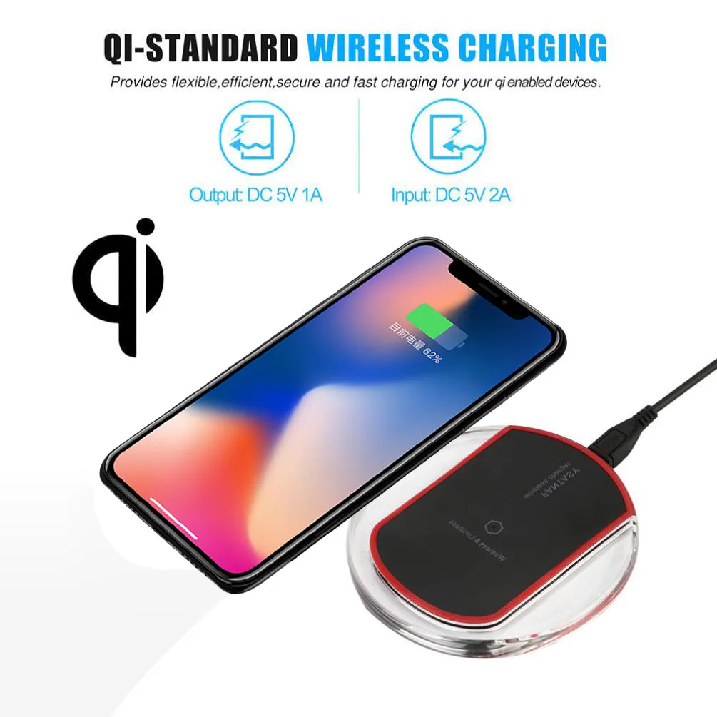 С украшением в виде кристаллов для рабочего стола Беспроводное зарядное