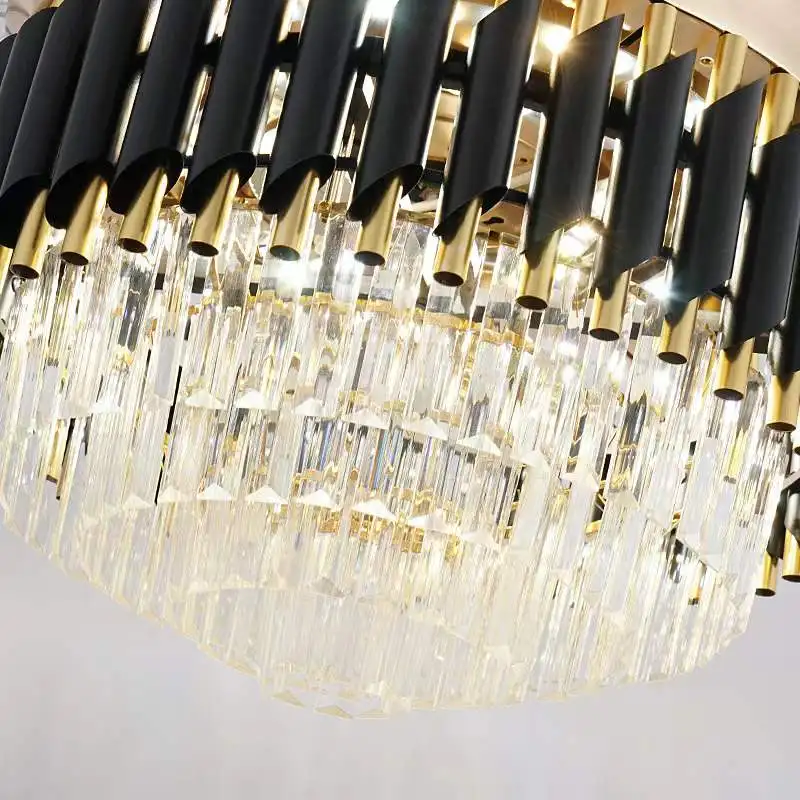 Потолочные вентиляторы 42 дюйма золотистые и черные роскошные с подсветкой