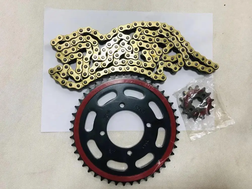 JYM125 YBR125 YBZ125 YBE125 YB125S роликовая цепь мотоцикла с 41 T/43 T/45 T Передние Задние звездочки
