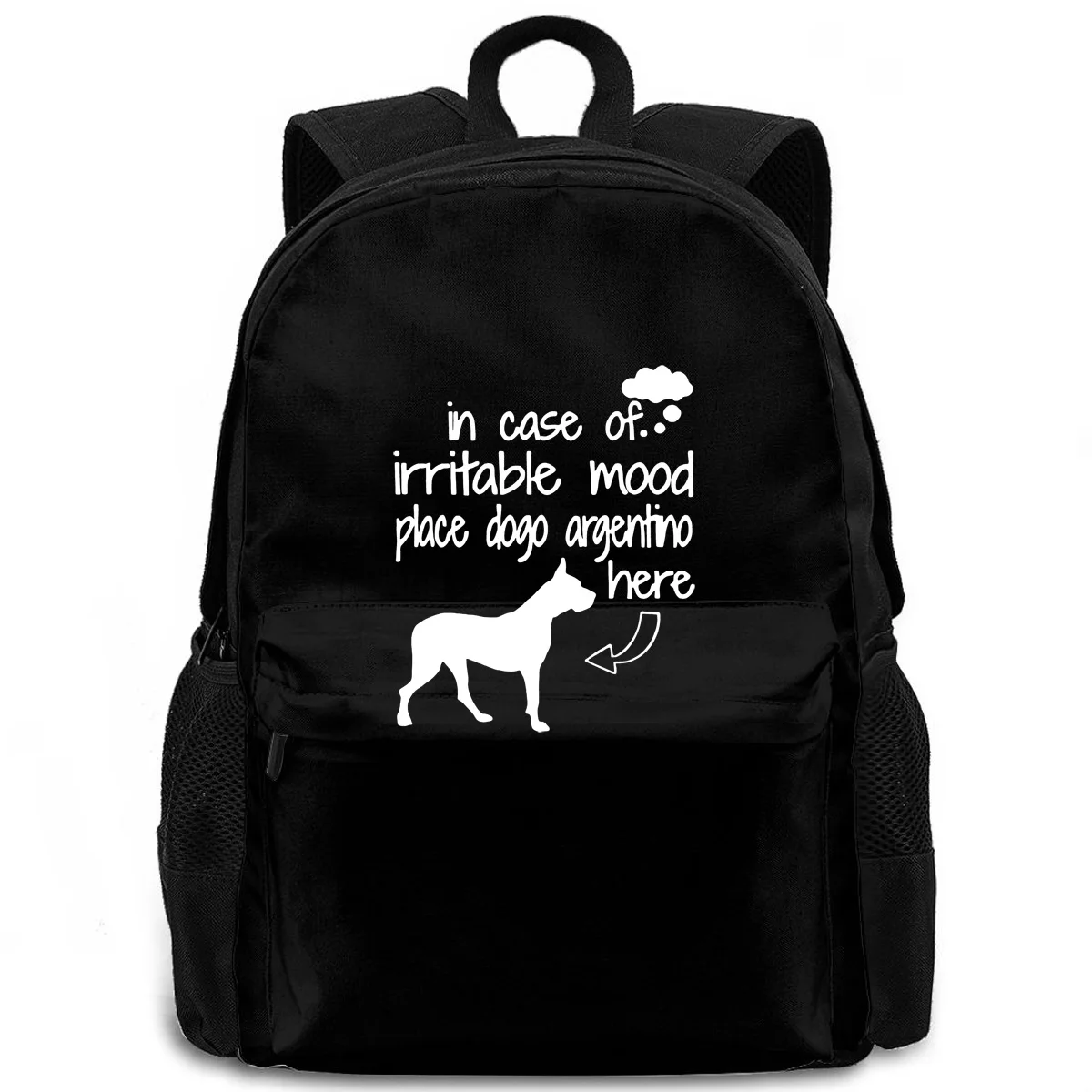 

Чехол с изображением раздраженного настроения Dogo серебристого цвета, женский и мужской милый рюкзак, дорожный рюкзак для ноутбука