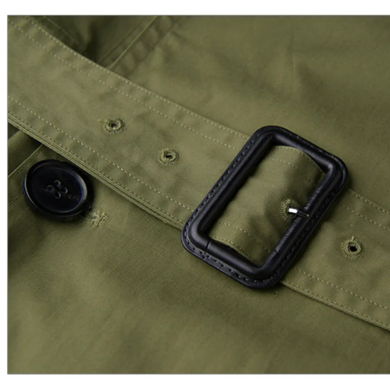 

Spring and autumn loose and thin British style temperament Korean style over the knee women's windbreaker women's mid-length