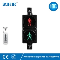 Remote control 4 inches 100mm LED Traffic Light Pedestrian Traffic Signal Light Red Green Man Signals Pedestrians Light Lamp