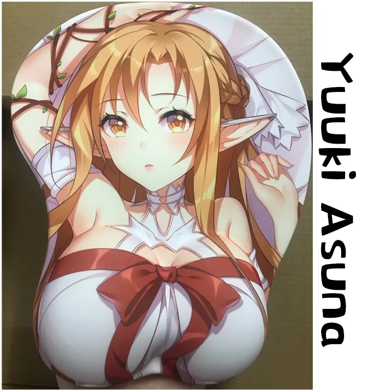 Apan Anime Sword Art Online Yuuki Asuna 3D мягкий гелевый игровой коврик для мыши эргономичный с