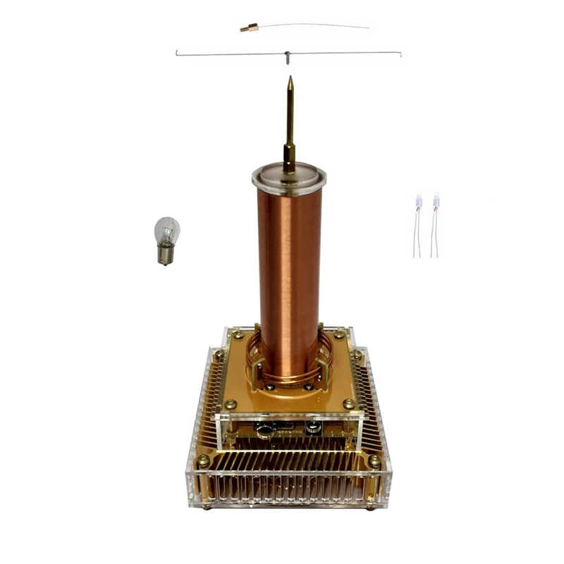 Music Tesla Coil Arc Plasma Loudspeaker Wireless Transmission Experiment Desktop Toy Model Gold US Plug | Электроника