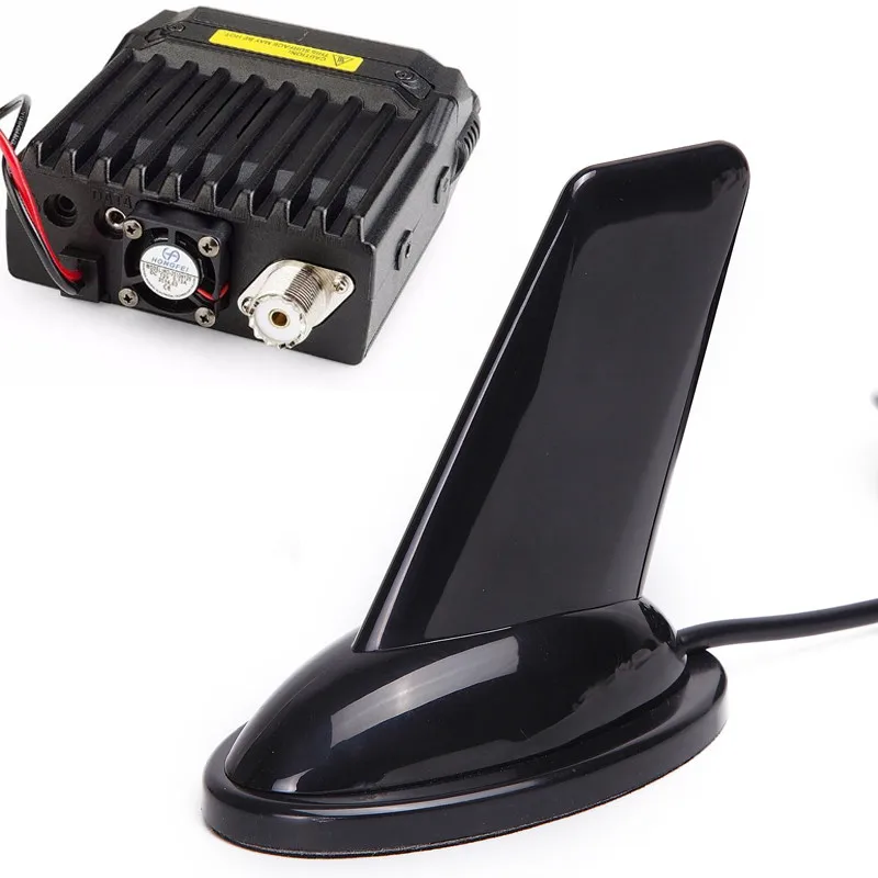 Акульих плавников дизайн VHF/UHF 136-174/400-470 МГц двухдиапазонная антенна для ICOM Kenwood QYT Baojie TYT автомобильное мобильное радио