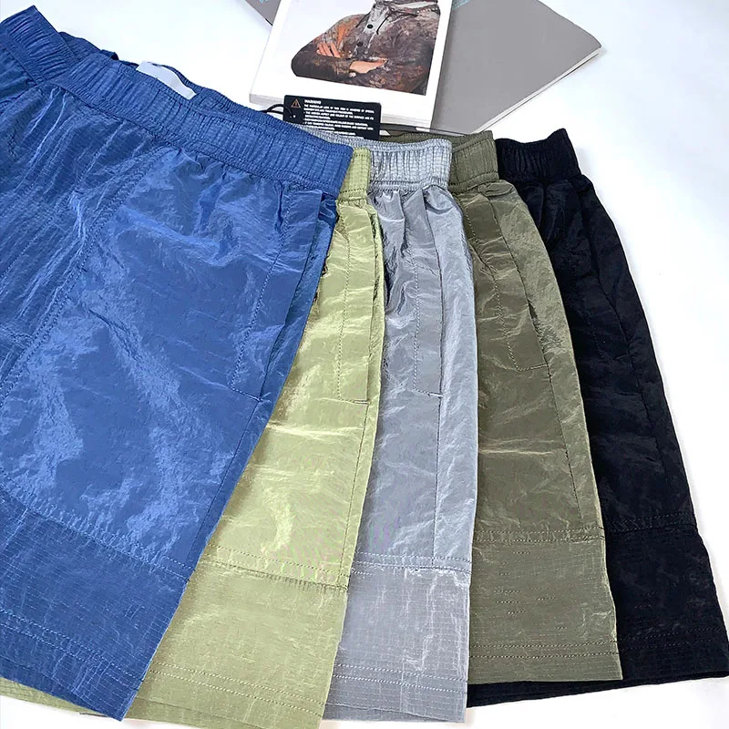 

2021 Men's Shorts Summer Casual Wear Metal Nylon Fabric Loose and Comfortable Beach Shorts Stone Mens Shorts Mens Shorts