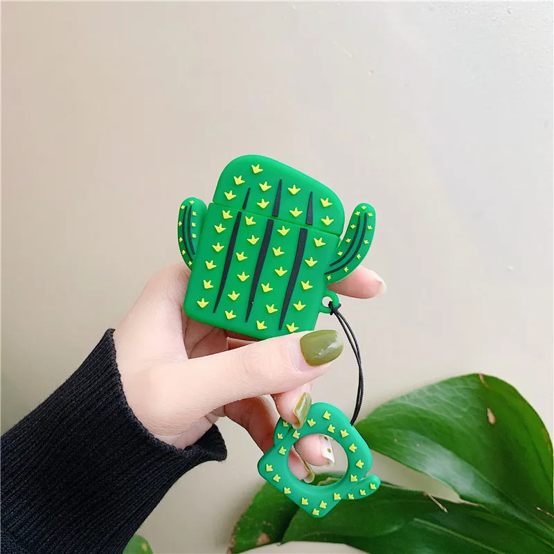 

Cute Cartoon Fruit Carrot Strawberry Pineapple Cactus Bluetooth Headset Protective Case for Airpods