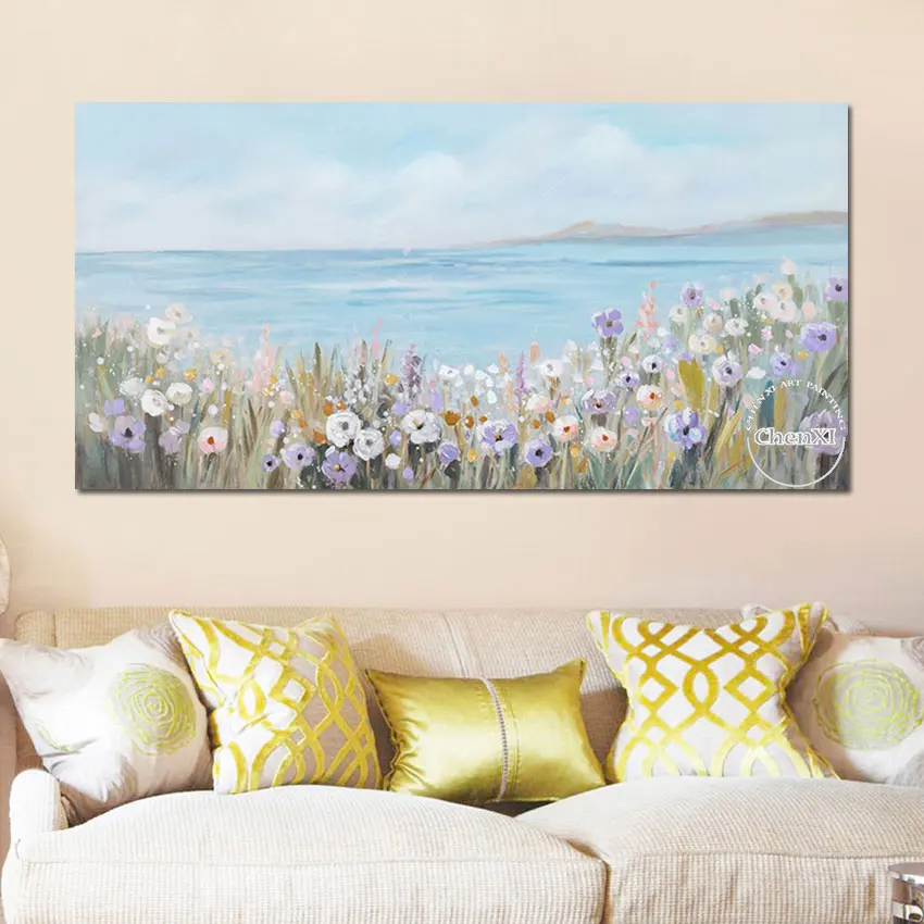 

Картина маслом на холсте «симпатичные цветы озера», 100%