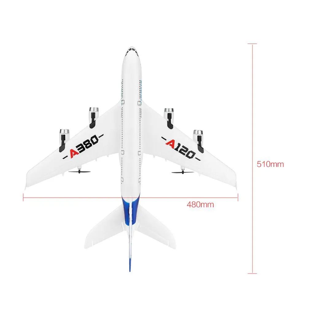 

A120-A380 Airbus 2.4GHz 3CH RC Airplane Fixed Wing Drone Aeromodelling Remote Control Aircraft Six-Axis Flight Toys