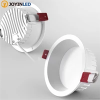 embedded anti glare narrow side led downlight embedded led spotlight lamps 7w 12w 20w 30w round white focos led for exhibition