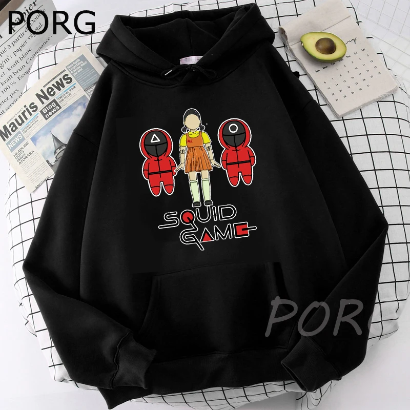 

2021 Tv Show Squid Game Hoodie Pullovers Tops Fashion Print Unisex Hoodies Sweatshirts Men Streetwear