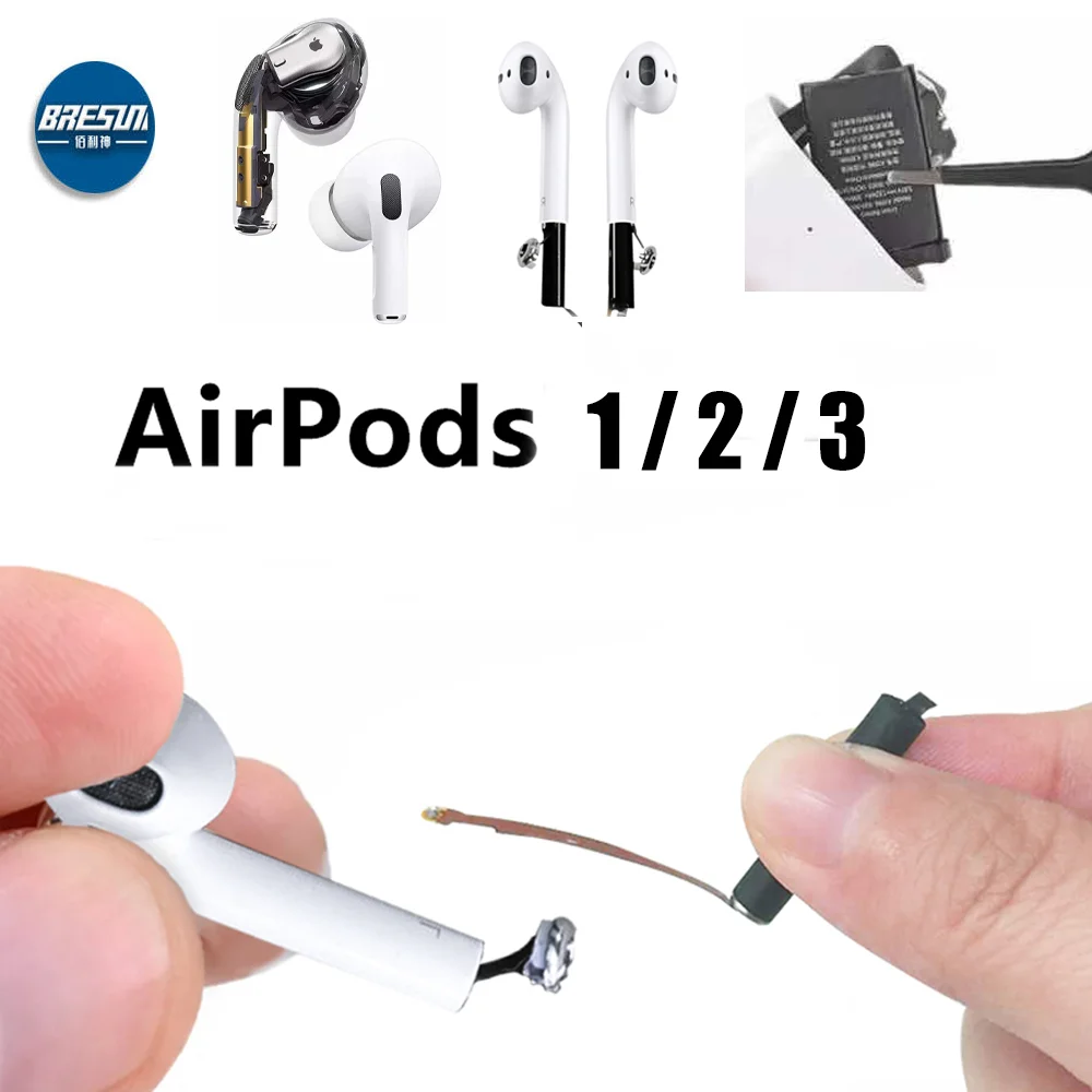 

For Airpods1 2 Battery A1604 A1523 A2032 A2031 A1722 Air pods1/2/3 Battery GOKY93mWHA1604 3.8V 400mAh Battery Replacement Li-ion